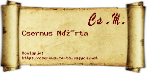 Csernus Márta névjegykártya